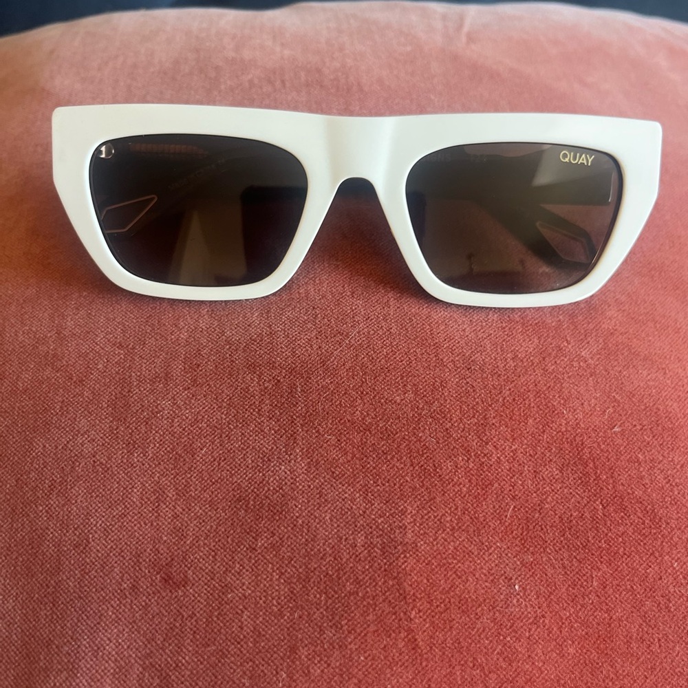 Quay Australia Bold White Sunglasses